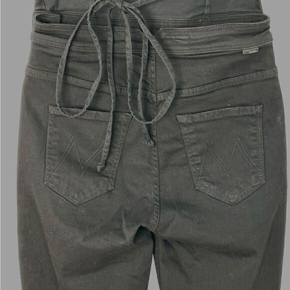 Mother Tie Back Hustler Ankle Fray Overalls | 29 - Picture 7 of 15